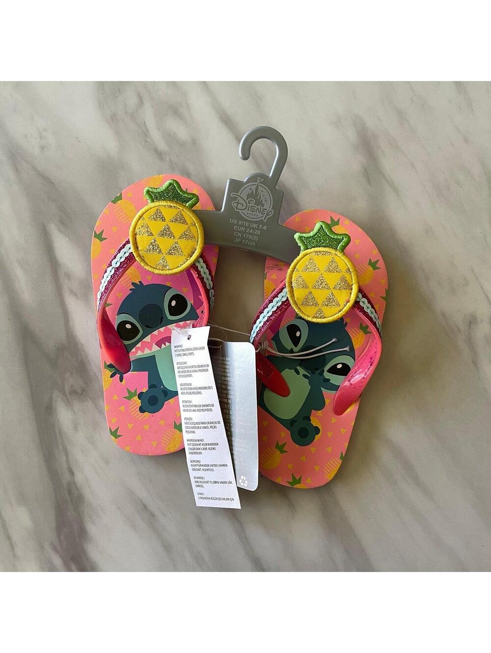 The Disney Store Lilo & Stitch Toddler Little Girl's Size 9/10 Flip Flop Sandals